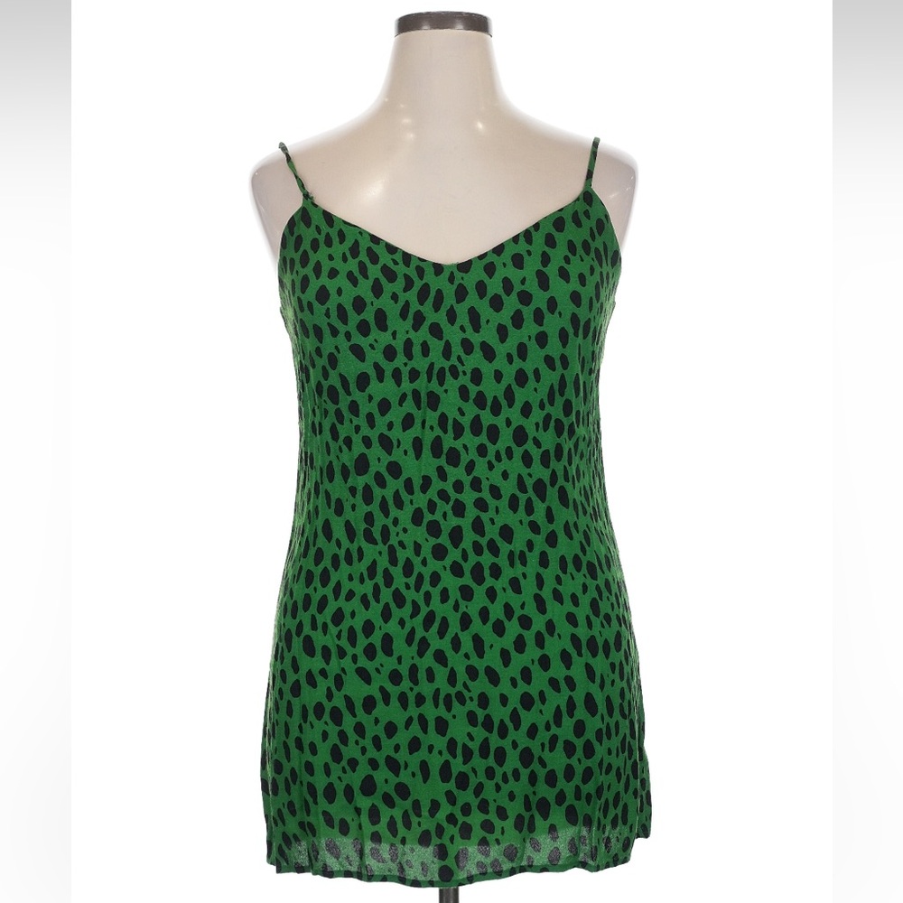 Reformation Seville mini dress black and green mini dress size XL - Picture 2 of 5